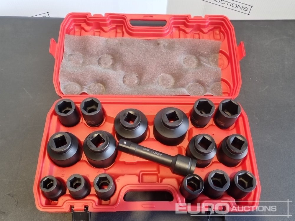 Unused 2025 Boss 1" 17pc Pneumatic Socket Set, 8" Extension Rod - Wyposażenie garażu/ Warsztatów: zdjęcie 4 Unused 2025 Boss 1" 17pc Pneumatic Socket Set, 8" Extension Rod - Wyposażenie garażu/ Warsztatów: zdjęcie 4