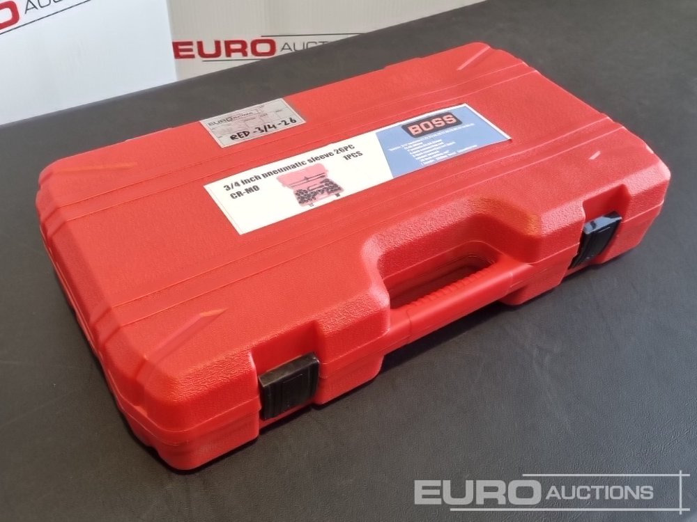 Unused 2025 Boss 3/4" 26pc Heavy Duty Pneumatic Socket Set, 4" Connecting Rod, 8" Connecting Rod Quick Ratchet Wrench, 20" Sliding Road, L Handle Sliding Head Extension Bar - Wyposażenie garażu/ Warsztatów: zdjęcie 1 Unused 2025 Boss 3/4" 26pc Heavy Duty Pneumatic Socket Set, 4" Connecting Rod, 8" Connecting Rod Quick Ratchet Wrench, 20" Sliding Road, L Handle Sliding Head Extension Bar - Wyposażenie garażu/ Warsztatów: zdjęcie 1