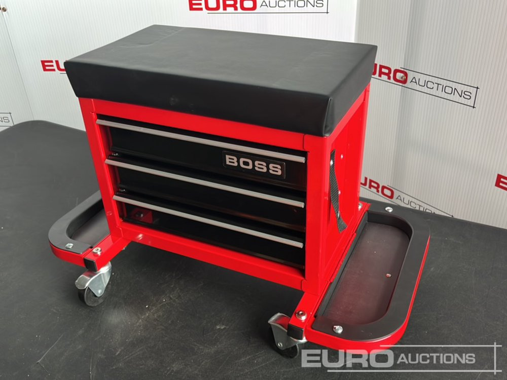 Unused Boss Wheeled Stool Tool Box, 3 Drawers, Magnetic Trays - Wyposażenie garażu/ Warsztatów: zdjęcie 3 Unused Boss Wheeled Stool Tool Box, 3 Drawers, Magnetic Trays - Wyposażenie garażu/ Warsztatów: zdjęcie 3