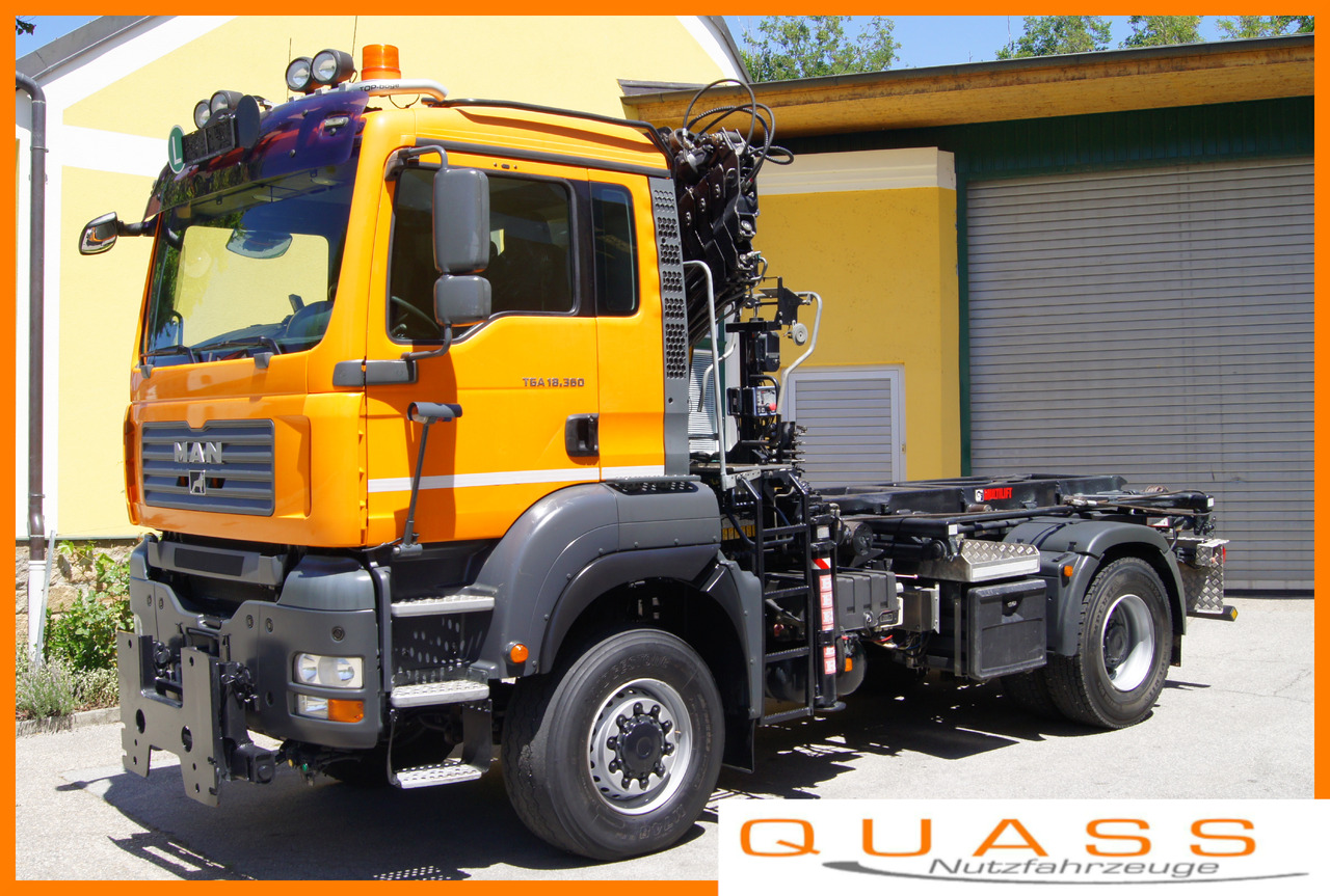MAN TGA 18.360 BL 4x4/Euro4/TÜV/HIAB 111 korbfähig/MULTILIFT/Winterdienst - Wywrotka, Samochod ciężarowy z HDS: zdjęcie 1 MAN TGA 18.360 BL 4x4/Euro4/TÜV/HIAB 111 korbfähig/MULTILIFT/Winterdienst - Wywrotka, Samochod ciężarowy z HDS: zdjęcie 1