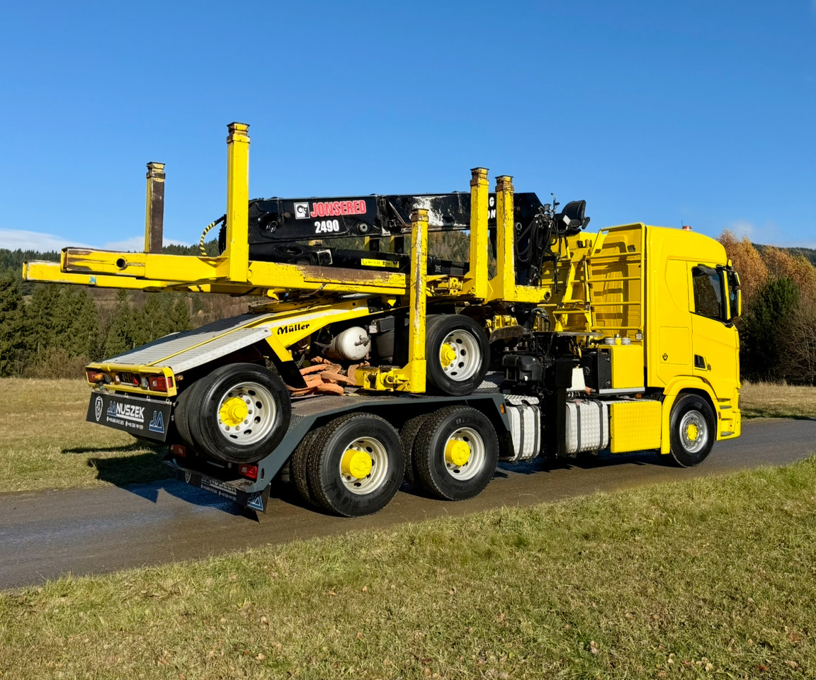 Samochód do drewna, Samochod ciężarowy z HDS SCANIA R650: zdjęcie 6