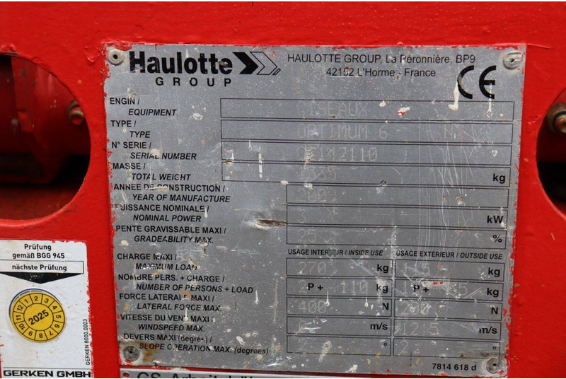 Podnośnik nożycowy Haulotte Optimum 6: zdjęcie 10 Podnośnik nożycowy Haulotte Optimum 6: zdjęcie 10