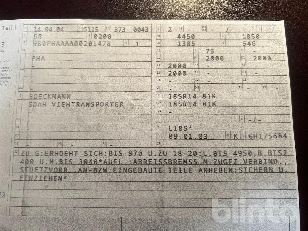 Böckmann DUO SDAH (2004) - Przyczepa do przewozu koni: zdjęcie 5 Böckmann DUO SDAH (2004) - Przyczepa do przewozu koni: zdjęcie 5