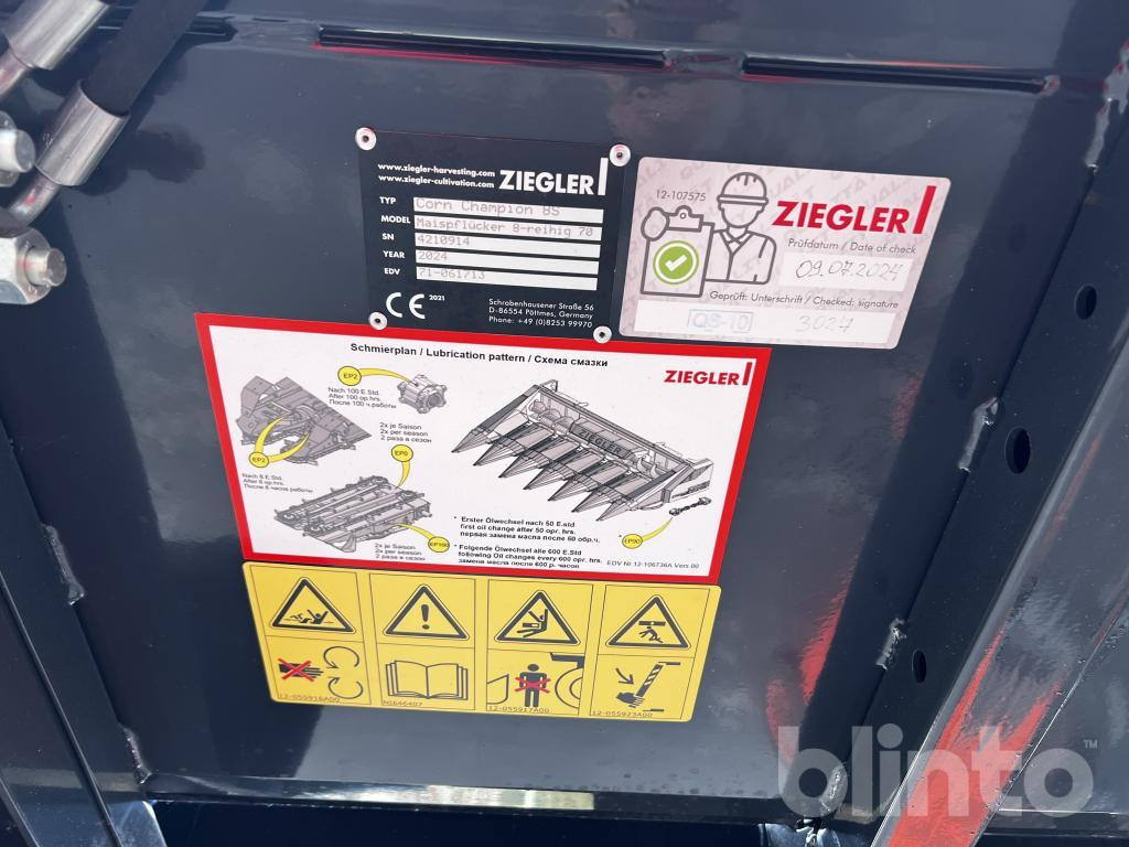 Ziegler Corn Champion 8-reihig 70 (2024) - Kombajn do kukurydzy: zdjęcie 5 Ziegler Corn Champion 8-reihig 70 (2024) - Kombajn do kukurydzy: zdjęcie 5