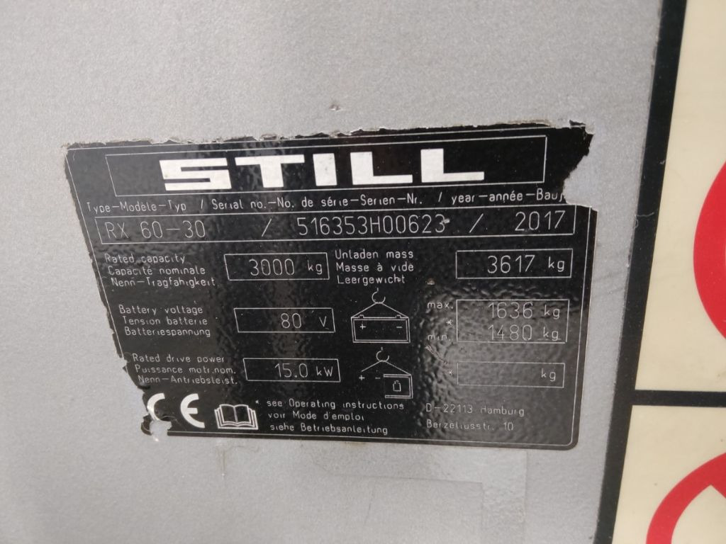 STILL RX60-30 - Wózek widłowy elektryczny: zdjęcie 5 STILL RX60-30 - Wózek widłowy elektryczny: zdjęcie 5