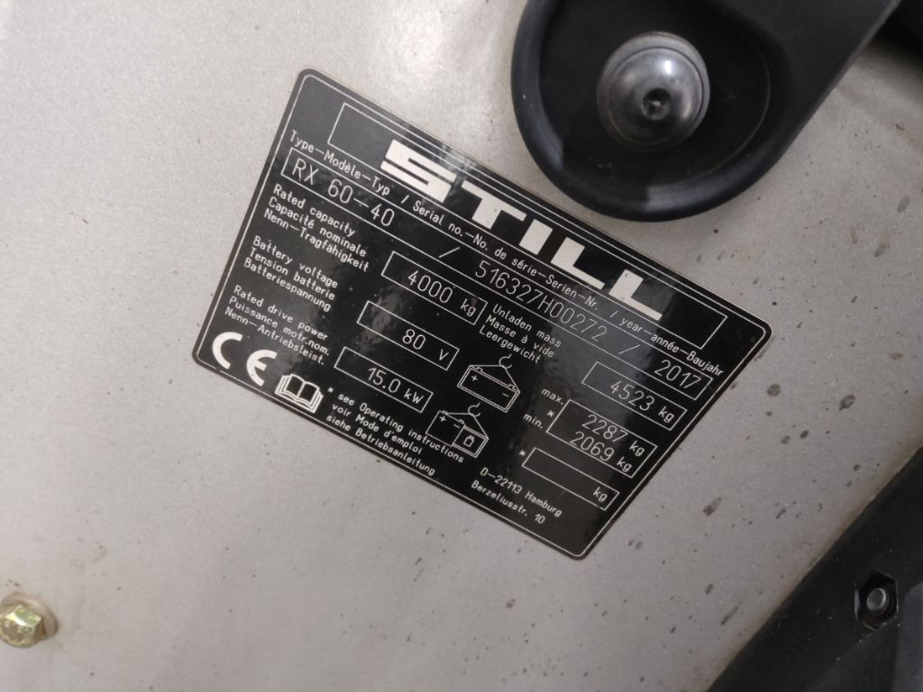 STILL RX60-40 - Wózek widłowy elektryczny: zdjęcie 5 STILL RX60-40 - Wózek widłowy elektryczny: zdjęcie 5