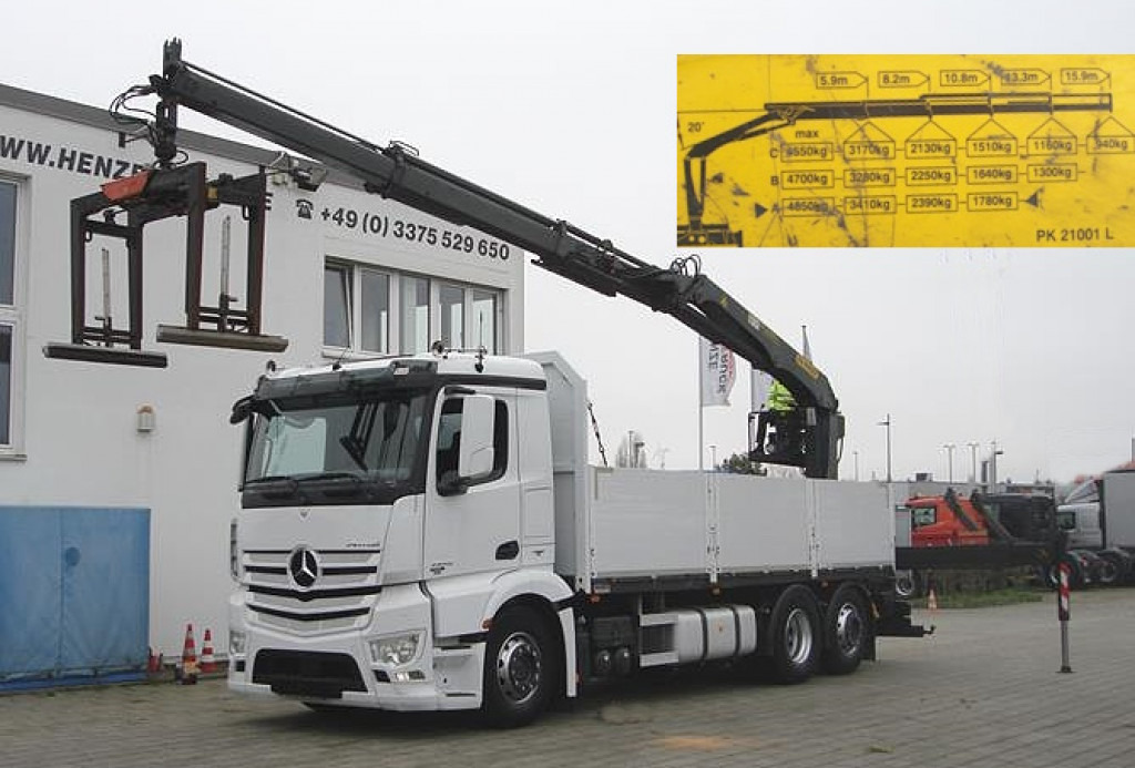 MERCEDES-BENZ Antos 2543 L 6x2 Pritsche Heckkran - Samochód ciężarowy skrzyniowy/ Platforma, Samochod ciężarowy z HDS: zdjęcie 1 MERCEDES-BENZ Antos 2543 L 6x2 Pritsche Heckkran - Samochód ciężarowy skrzyniowy/ Platforma, Samochod ciężarowy z HDS: zdjęcie 1